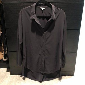 Nic + Zoe button down dark blue top Size L